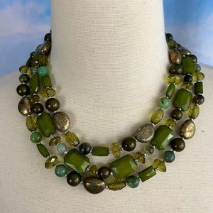 Premier Design Green Multi-strand beaded necklace Olivia